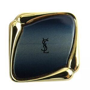 SAINT LAURENT cuffs YSL logo gray gray Gold Hardware Authentic Used T19336